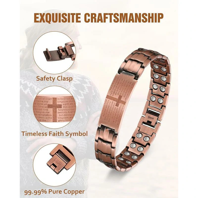 Double Strength Copper Magnetic Therapy Bracelet