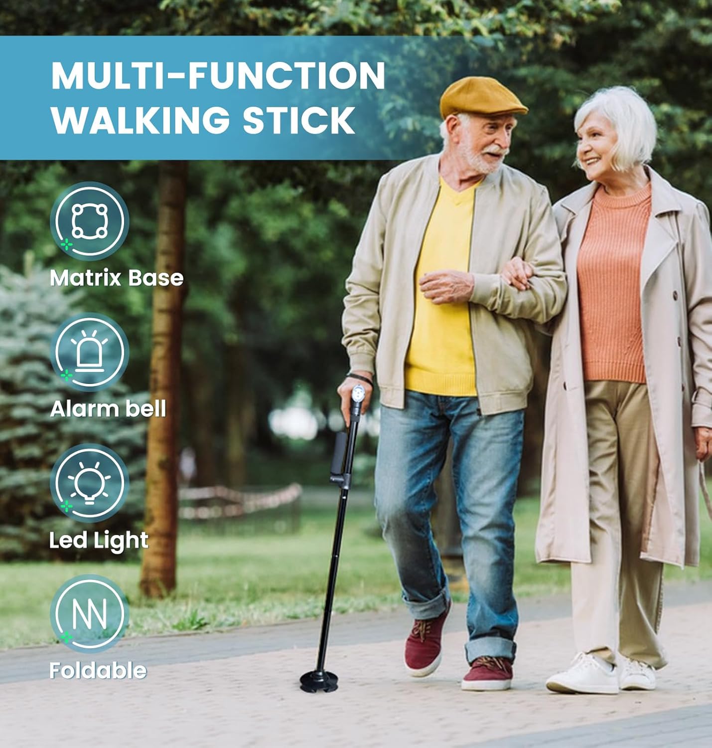 StrideSafe™ SOS Cane