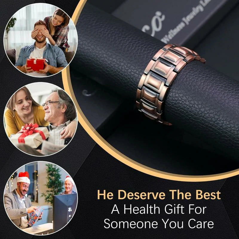 Mens Copper Magnetic Bracelet TRIPLE Power