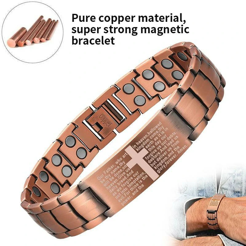Double Strength Copper Magnetic Therapy Bracelet