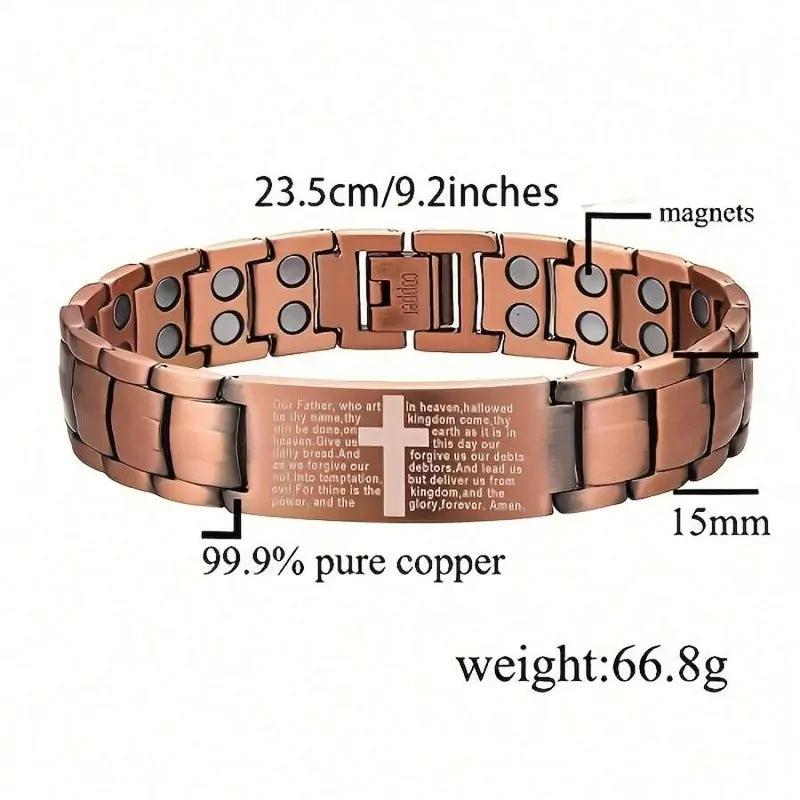Double Strength Copper Magnetic Therapy Bracelet