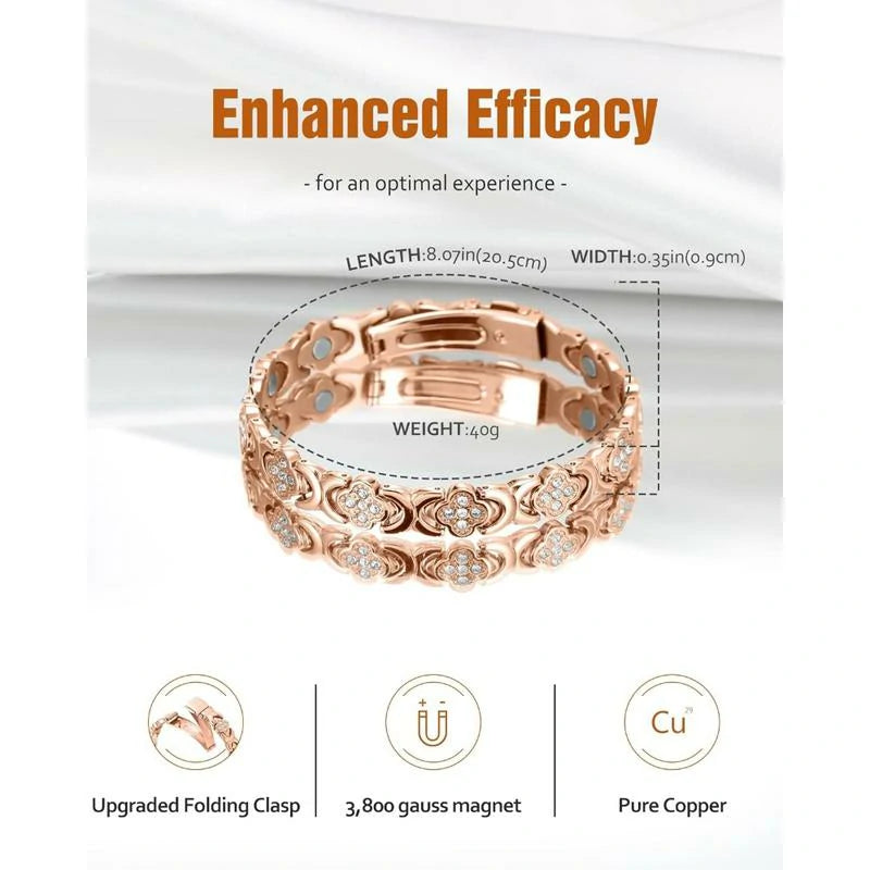 Ladies Magnetic Therapy Bracelet -Gold