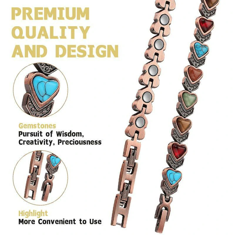 Ladies Copper Magnetic Therapy Bracelet Couple's love bracelet