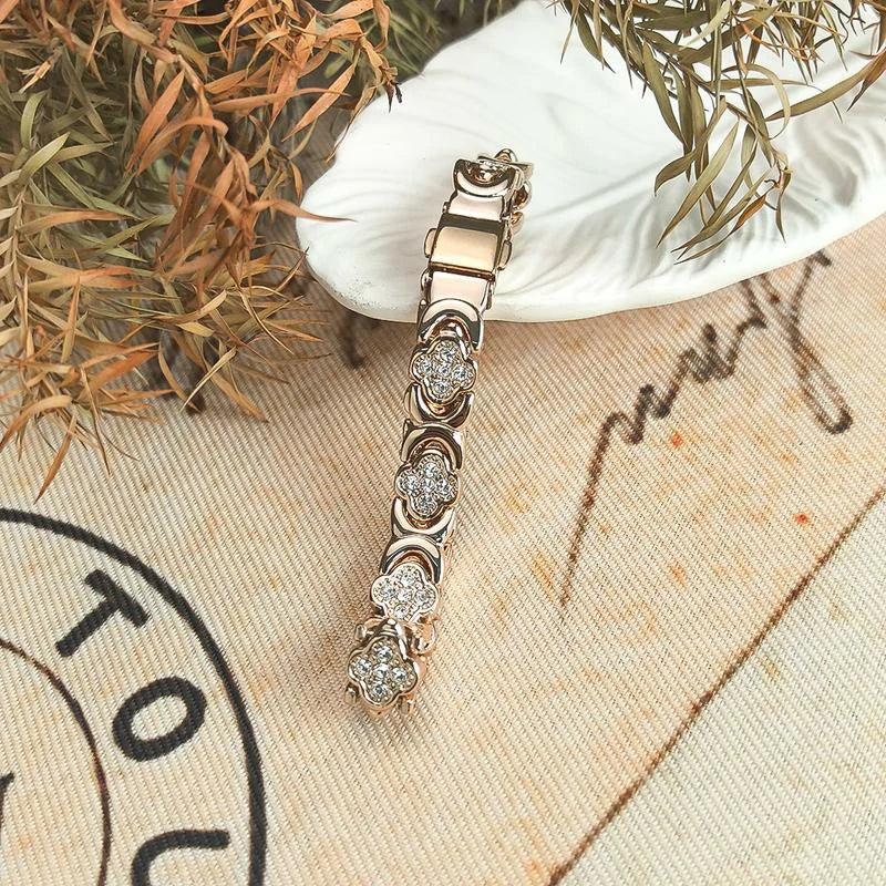 Ladies Magnetic Therapy Bracelet -Gold