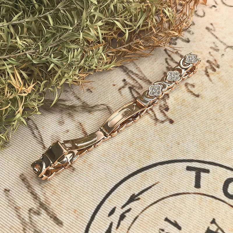 Ladies Magnetic Therapy Bracelet -Gold