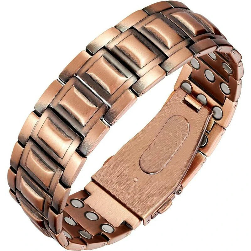 Mens Copper Magnetic Bracelet TRIPLE Power