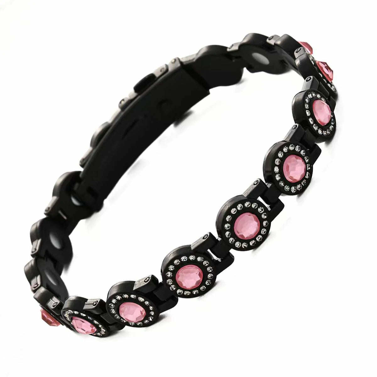 Ladies Double Row Titanium Magnetic Bracelet