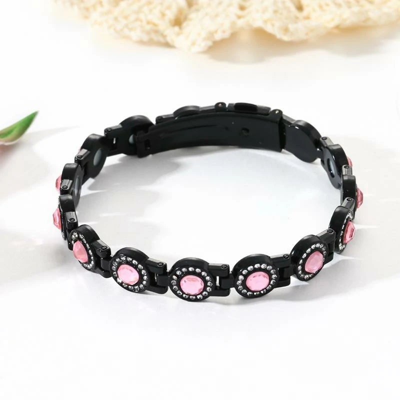 Ladies Double Row Titanium Magnetic Bracelet